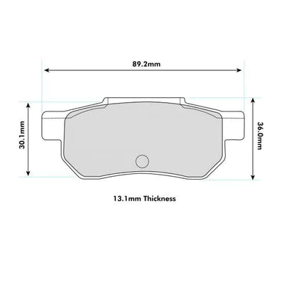 PBS Honda Civic EK4/EG6 Performance Brake Pads (Rear) - 1163