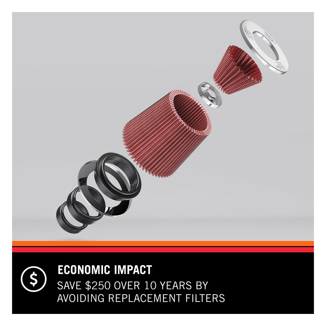 K&N UNIVERSAL CLAMP-ON AIR FILTER - 3''