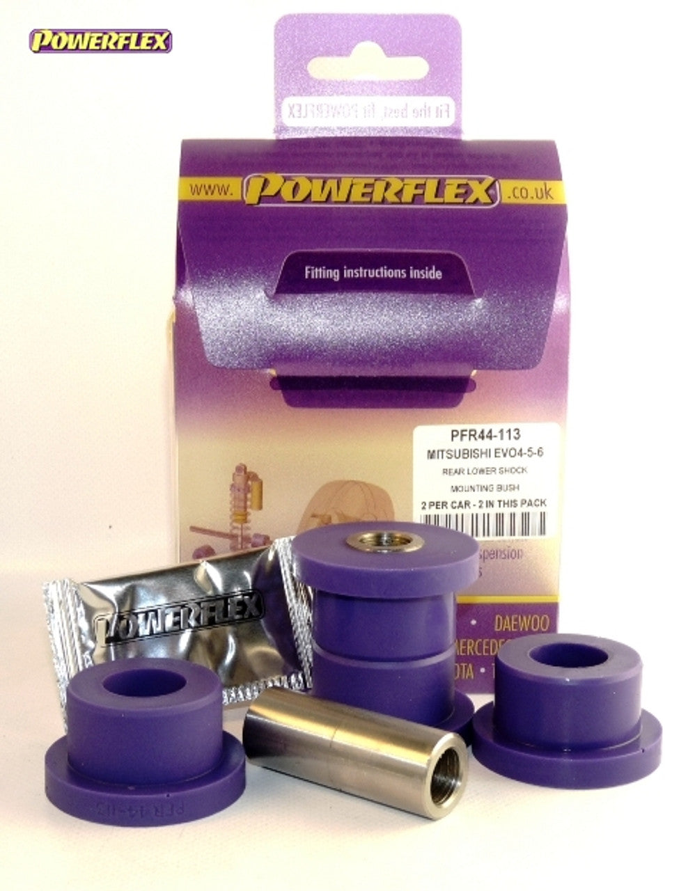 Powerflex - PFR44-113 - Rear Lower Track Control Arm Inner Bushes - Lancer Evolution 4/5 - RS/GSR