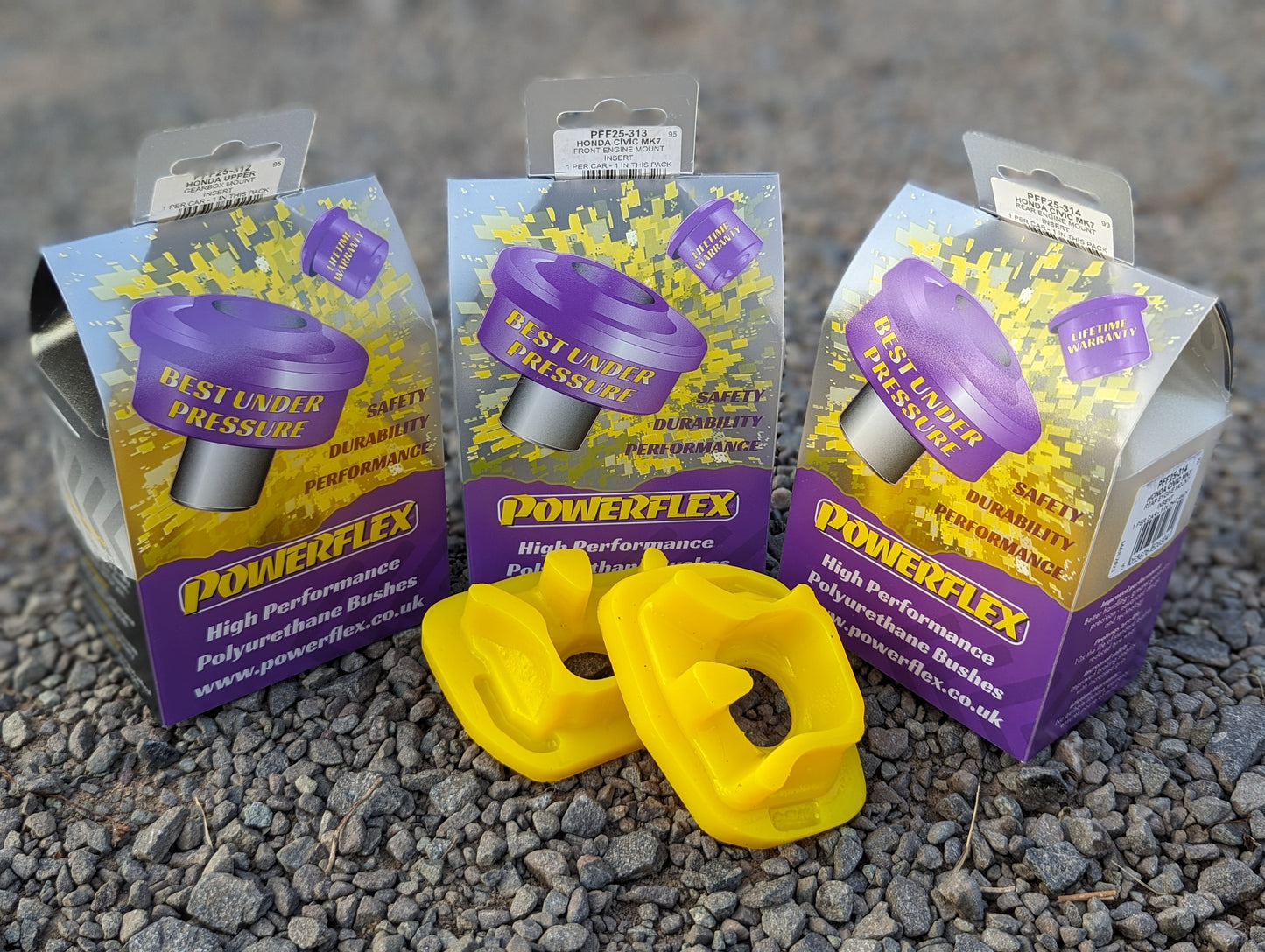 Powerflex Engine Mount Insert Kit - PFF25-312/313/314 - Civic EP3 Type R
