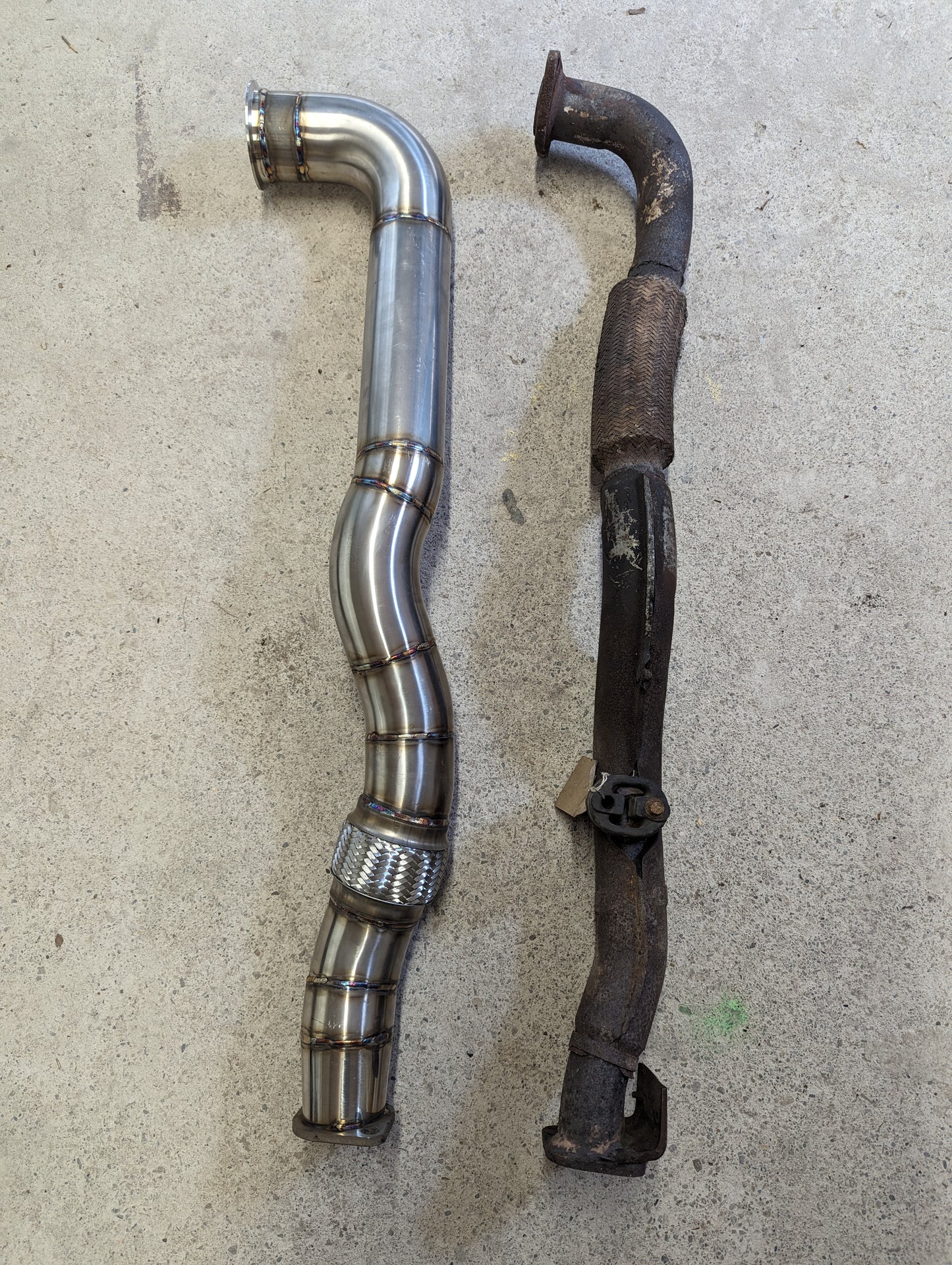 Mitsubishi Evolution Evo 4-6 4G63 3.5” Downpipe and Artec Cast Outlet O2 Housing Dump Pipe