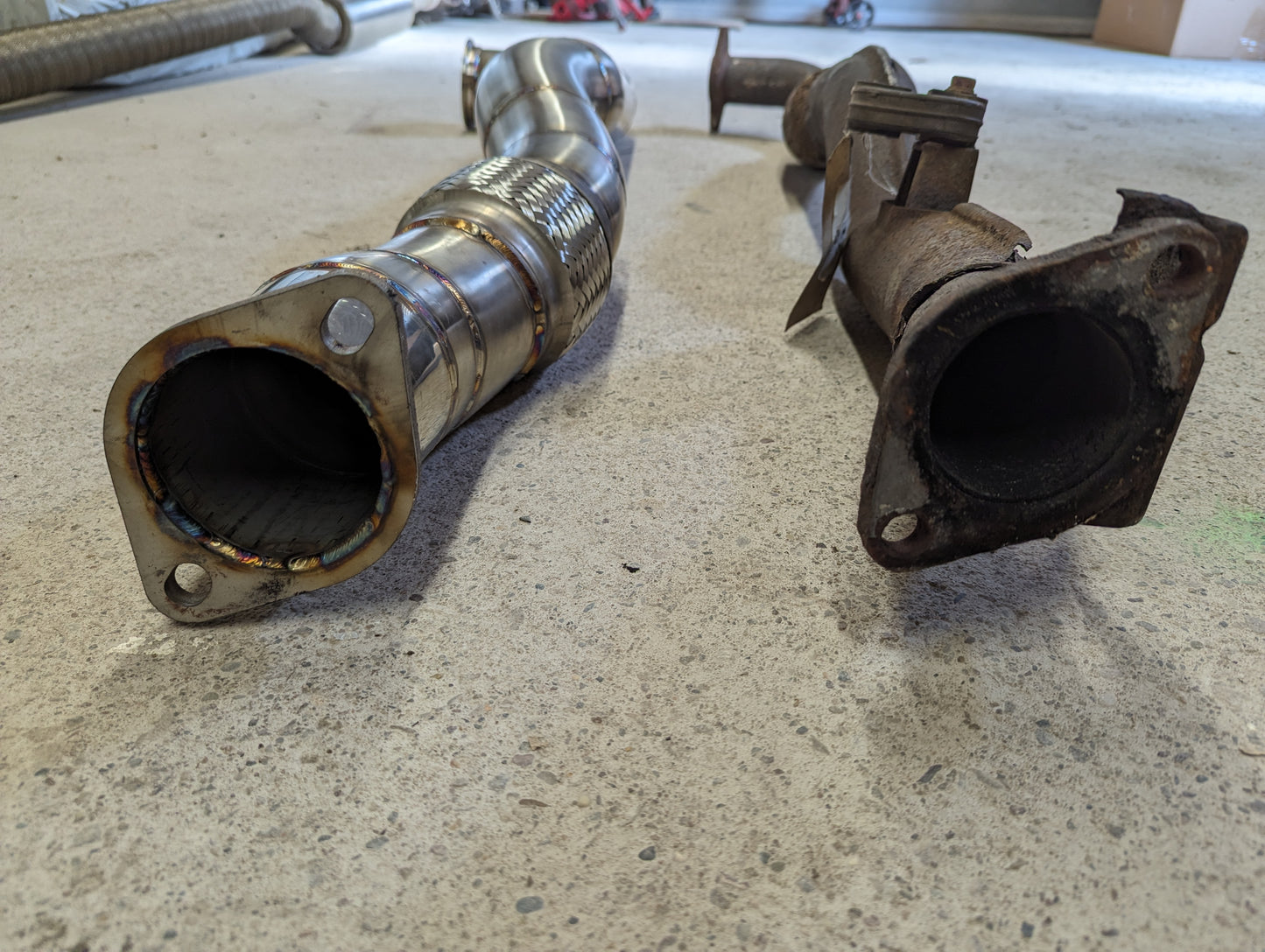 Mitsubishi Evolution Evo 4-6 4G63 3.5” Downpipe and Artec Cast Outlet O2 Housing Dump Pipe