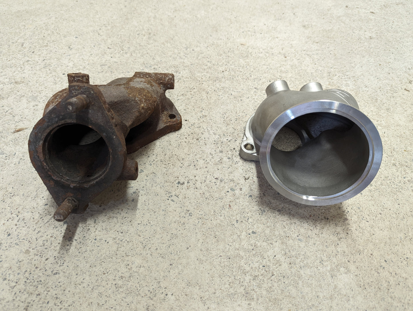 Mitsubishi Evolution Evo 4-6 4G63 3.5” Downpipe and Artec Cast Outlet O2 Housing Dump Pipe