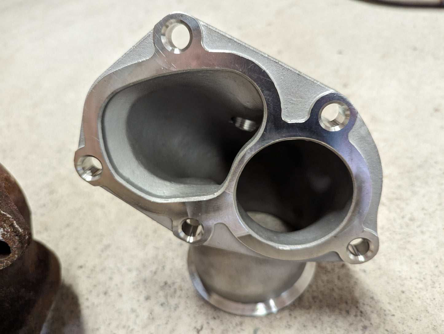 Mitsubishi Evolution Evo 4-6 4G63 3.5” Downpipe and Artec Cast Outlet O2 Housing Dump Pipe