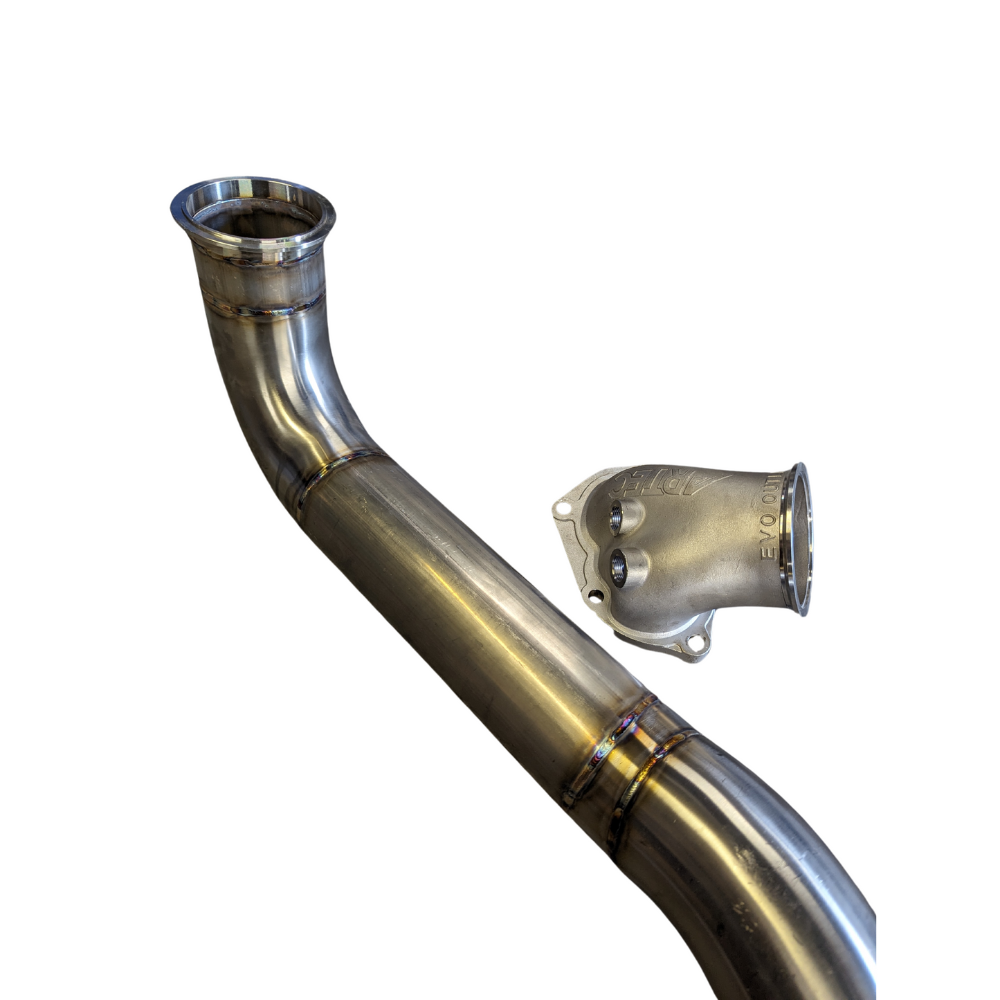 Mitsubishi Evolution Evo 4-6 4G63 3.5” Downpipe and Artec Cast Outlet O2 Housing Dump Pipe