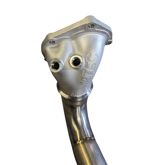 Mitsubishi Evolution Evo 4-6 4G63 3.5” Downpipe and Artec Cast Outlet O2 Housing Dump Pipe