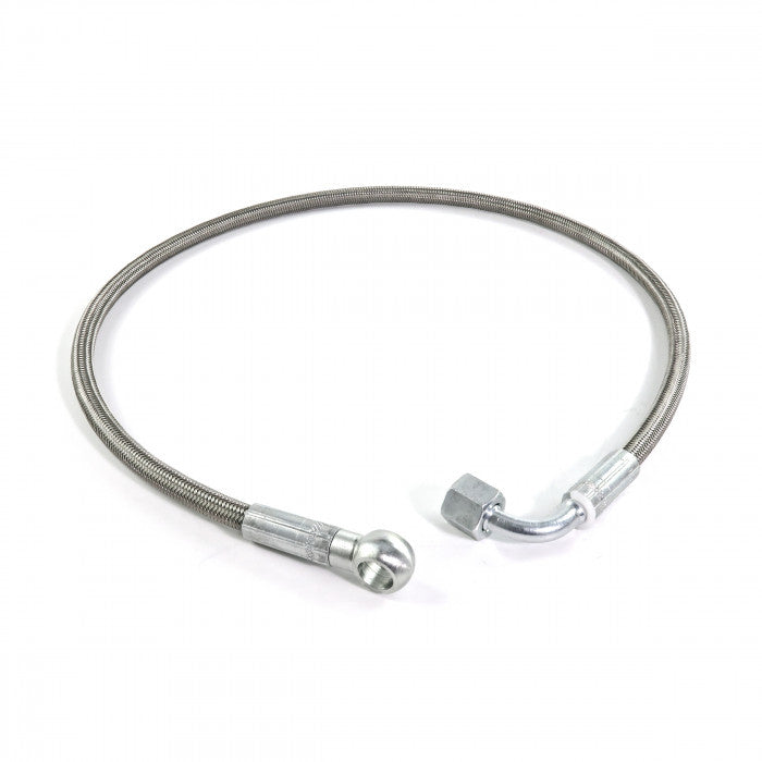 Mitsubishi Lancer Evolution 4, 5, 6, 7, 8, 9 Braided Turbo Oil Feed Line (includes In-line Filter)